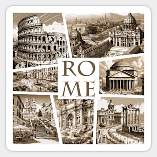 ITALIAN CITY - ROME - TRAVEL -2 Sticker